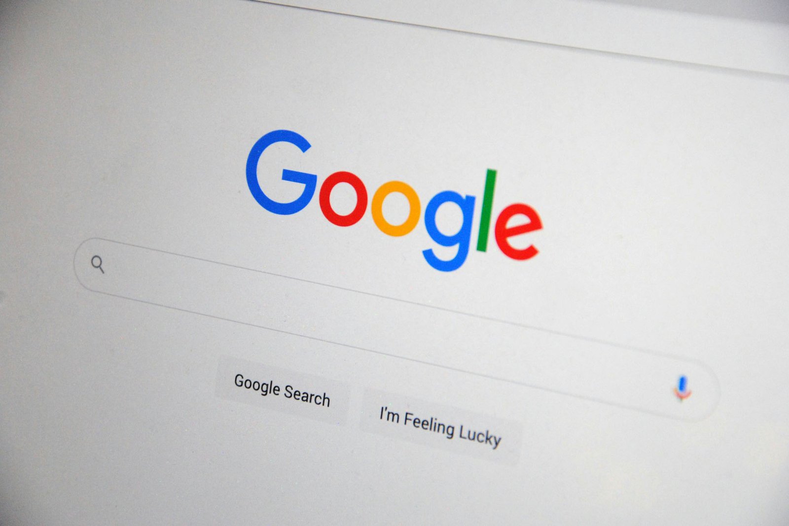 Tela inicial da pesquisa Google.