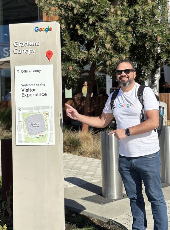 Gustavo Missura no Googleplex.